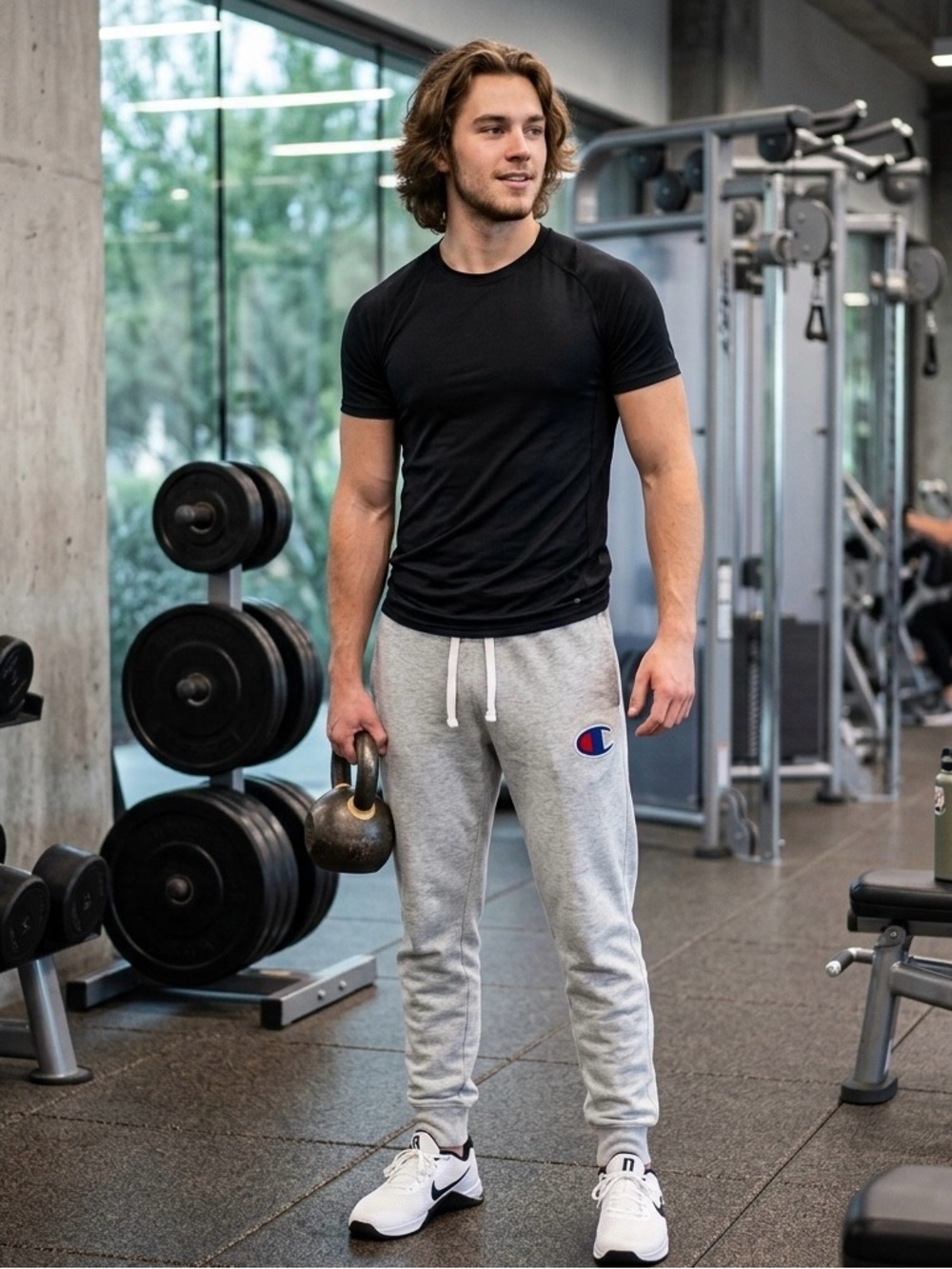 Vintage Champion Gray Sweatpants Joggers Activewear Gym Running Workout Cotton